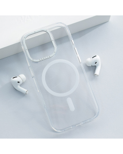 Maska za iPhone 16 Pro Berlia Crystal Armor Magnetic transparent bela - 614077