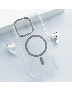Maska za iPhone 16 Pro Berlia Crystal Armor Magnetic transparent crna - 614078