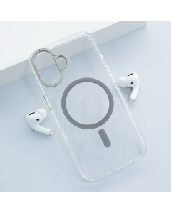 Maska za iPhone 16 Berlia Crystal Armor Magnetic transparent crna - 614076