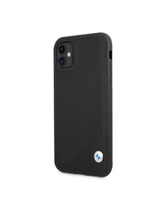 Maska za iPhone 11 BMW hc Leather Deboss crna - BMHCN61RCDPK