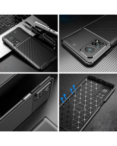 Maska za Xiaomi Poco X3 NFC/ X3 Pro Carbon Defender crna - 046478