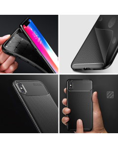 Maska za Xiaomi Redmi Note 12 Pro Plus Carbon Defender crna