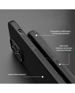Maska za iPhone 17 Carbon fiber crna