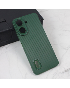 Maska za Xiaomi Redmi 13C 4G/ Poco C65 4G Carbon Prop zelena - 608796