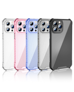 Maska Carbon shield iPhone 13 Pro siva