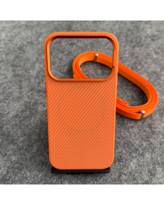 Maska za iPhone 17 Pro Max narandžasto Carbon Wave