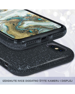 Maska za iPhone 14 Pro Max Crystal Dust srebrna - 057348