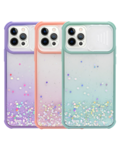 Maska za iPhone 12 Pro Max Dazzling Camera Shield svetlo zelena - 050943