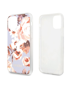 Maska za iPhone 11 Pro lila Guess Faceplate Bloom - GUHCN58IMLFL02