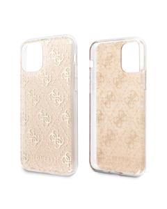 Maska za iPhone 11 Pro zlatna Guess Faceplate Gloss - GUHCN58PCU4GLGO