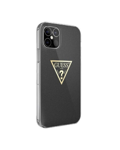 Maska za iPhone 12 mini crna Guess Faceplate - GUHCP12SPCUMPTBK