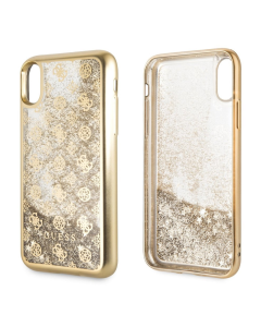 Maska za iPhone X/ XS zlatna Guess Faceplate Liquid Shine - GUHCPXPEOLGGO-1