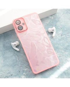 Maska za Samsung A06/ A065F Glitter Feather roze - 614785