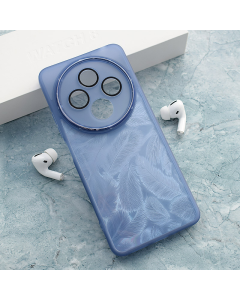 Maska za Xiaomi Redmi 14C/ A4 (2024) Glitter Feather plava - 614837