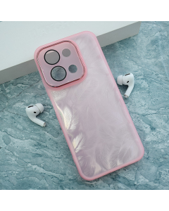 Maska za Xiaomi Redmi 15C (173mm) Glitter Feather roze - 620994