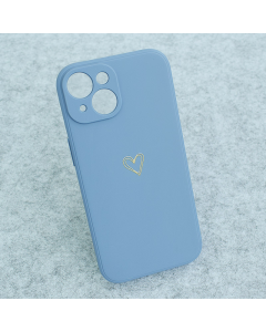 Maska za iPhone 13 Golden Heartbeat plava - 618540