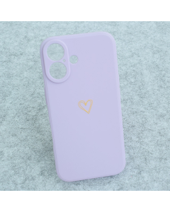 Maska za iPhone 16 Golden Heartbeat ljubičasta - 618549