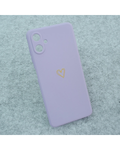 Maska za Samsung A06/ A065F Golden Heartbeat ljubičasta