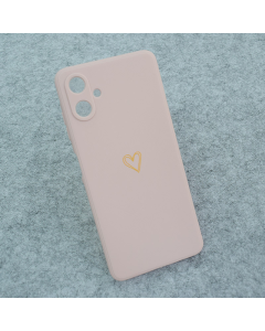 Maska za Samsung A07/ A075F Golden Heartbeat roze