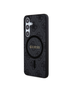 Maska za Samsung Galaxy S24/S921B Guess 4G Collection Leather Metal Logo MagSafe crna - GUHMS24SG4GFRK