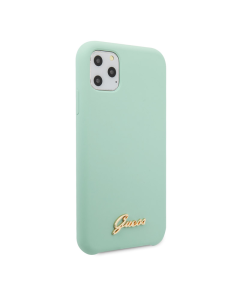 Maska za iPhone 11 Pro Max zelena Guess Faceplate Silicone - GUHCN65LSLMGGR