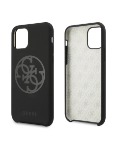Maska za iPhone 11 Pro crna Guess Faceplate - GUHCN58LS4GBK