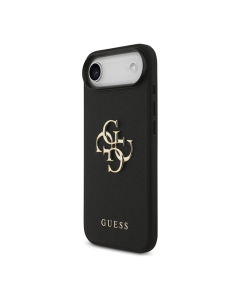 Maska za iPhone Air Guess Grained Big 4G & Classic Logo do Apple crna