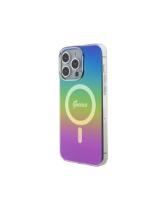 Maska za iPhone 15 Pro Guess Hc IML MagSafe Iridescent crna - GUHMP15LHITSK
