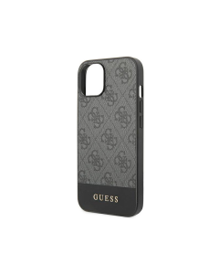 Maska za iPhone 15 Guess Hc PC/TPU 4G Pu Bottom Stripe siva - GUHCP15SG4GLGR