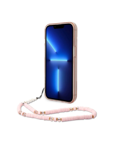 Maska za iPhone 14 Guess PC/ TPU Camera Outline Transparent Pink - GUHCP14SHGCOHP