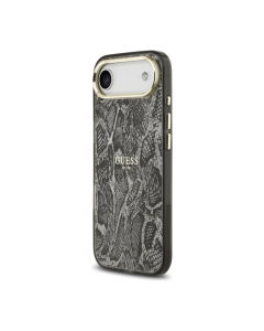 Maska za iPhone Air Guess Python Pattern MagSafe Case crna