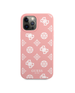 Maska za iPhone 12 Pro Max Guess White Peony pink - GUHCP12LLSPEWPI