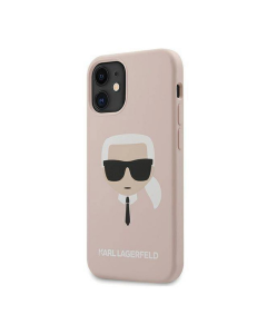 Maska za iPhone 12 mini pink Karl Lagerfeld - KLHCP12SSLKHLP