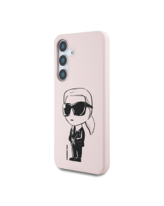 Maska za Samsung S25/ S931B Karl Lagerfeld Silicone Graffiti Ikonik MagSafe pink - KLHMS25SPNYKGRTP