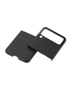 Maska za Samsung Galaxy Z Flip 4 Leather crna - 057517