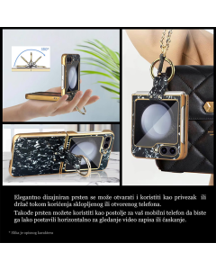 Maska za Samsung Galaxy Z Flip 6/ F741B Luxurious Shell crna - 613460