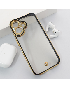 Maska za iPhone 16 Luxury Crystal Clear crna - 616652