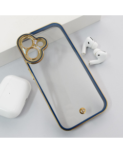 Maska za iPhone 16 Luxury Crystal Clear plava - 616651