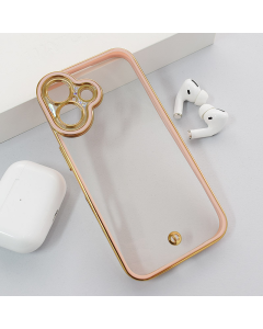 Maska za iPhone 16 Luxury Crystal Clear roze - 616650