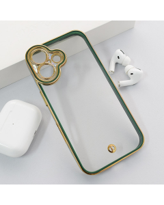 Maska za iPhone 16 Luxury Crystal Clear zelena - 616653
