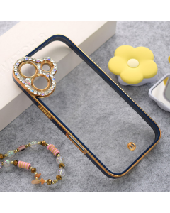 Maska za iPhone 17 Luxury Crystal Clear plava - 619979