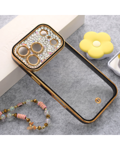 Maska za iPhone 17 Pro Max Luxury Crystal Clear crna - 619981