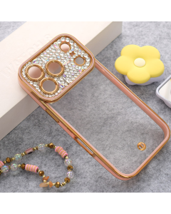 Maska za iPhone 17 Pro Luxury Crystal Clear, roze - 619985