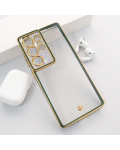 Maska za Samsung S25 Ultra/ S938B Luxury Crystal Clear zelena - 616645