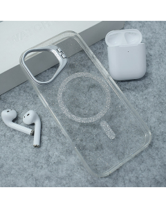 Maska za iPhone 17 Mag Case Bling Camera Bracket srebrna