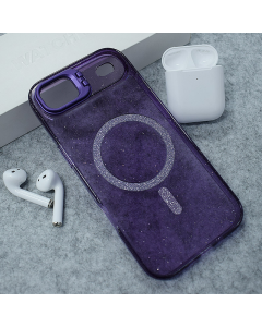 Maska za iPhone Air Mag Case Bling Camera Bracket ljubičasta