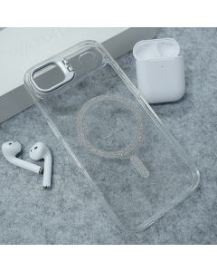 Maska za iPhone Air Mag Case Bling Camera Bracket srebrna