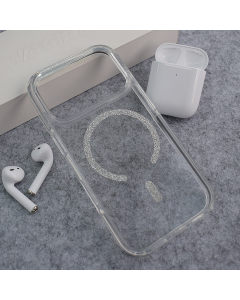 Maska za iPhone 17 Pro Mag Case Bling srebrna