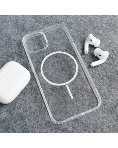 Maska za iPhone 15 Mag Case Clear Slim bela - 619291