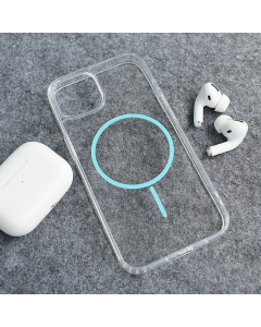 Maska za iPhone 15 Mag Case Clear Slim plava - 619295